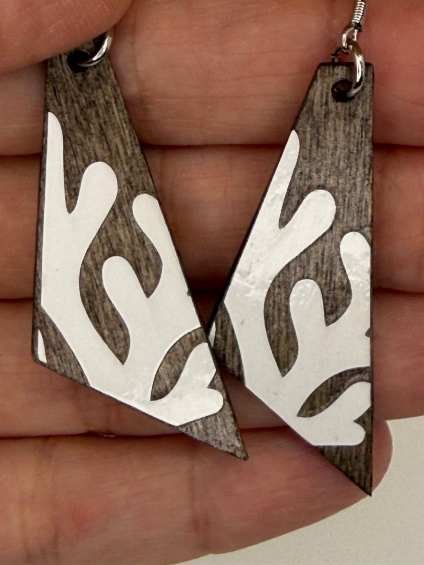 Almost Perfect – Driftwood Gray Coral Wood Earrings