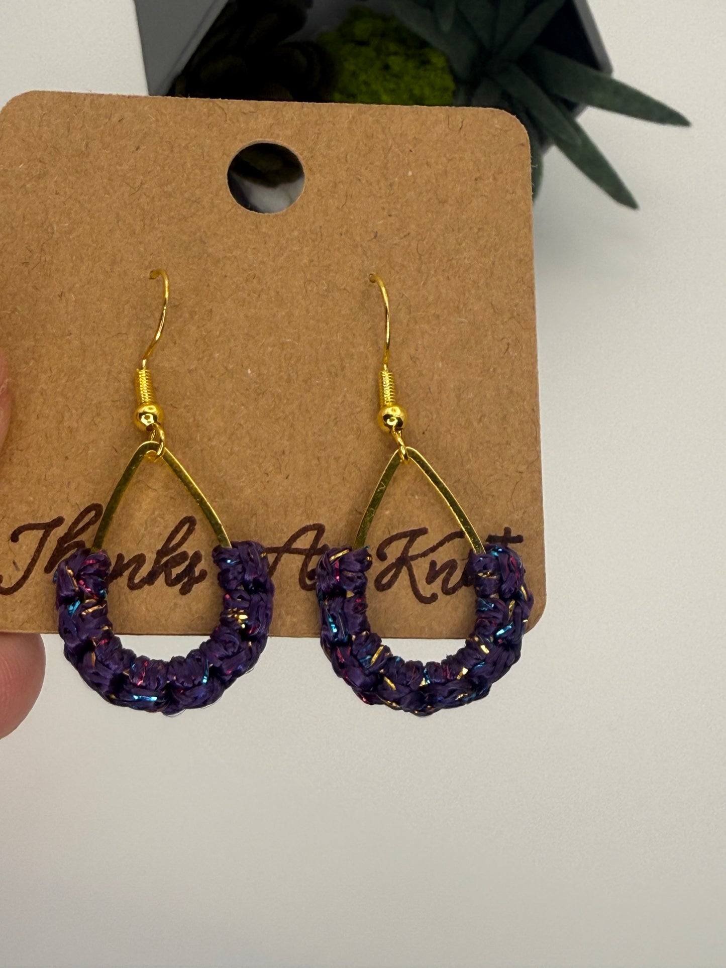 Mini Macramé Teardrop Earrings | Last Chance Collection