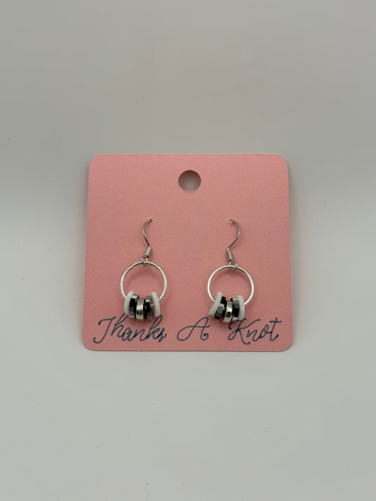 Delicate Heishi bead drop earrings