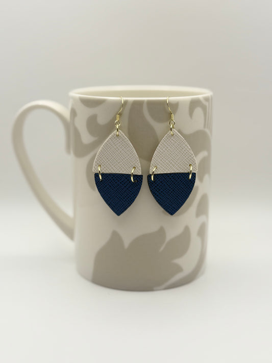 Faux leather dangle earrings