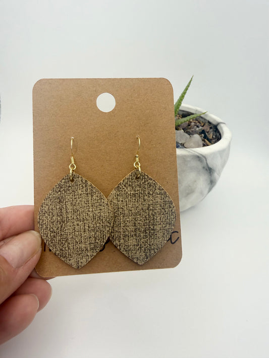 Textured Faux Leather Earrings | Lightweight Handmade Everyday Jewelry