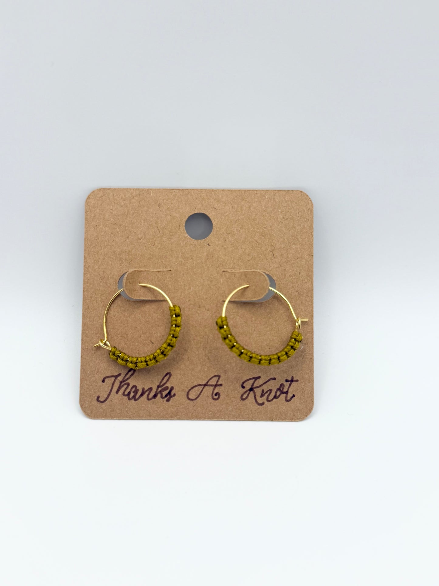 Mini Macramé Hoop Earrings | Handmade Everyday Hoop Earrings