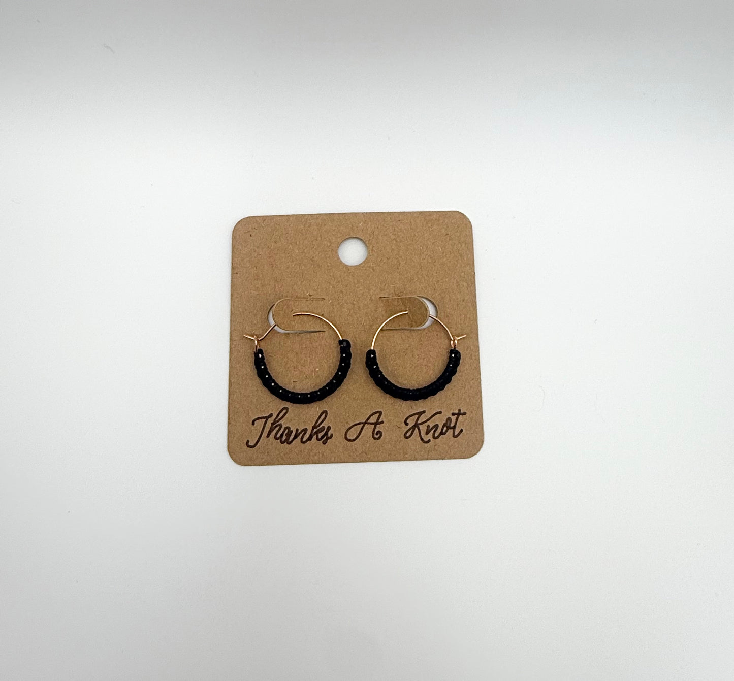 Mini Macramé Hoop Earrings | Handmade Everyday Hoop Earrings