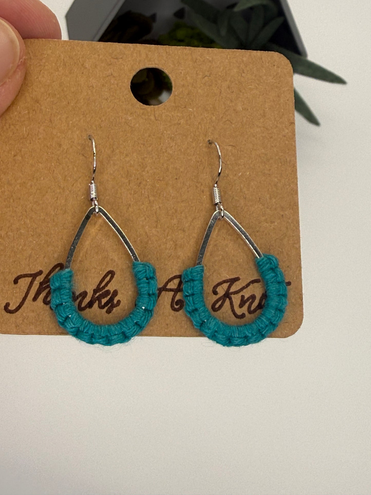Mini Macramé Teardrop Earrings | Last Chance Collection