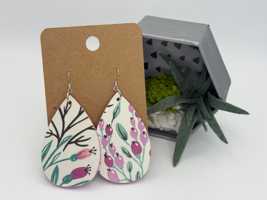 Wildflower Botanical Earrings | Double Sided Floral Teardrop Earrings