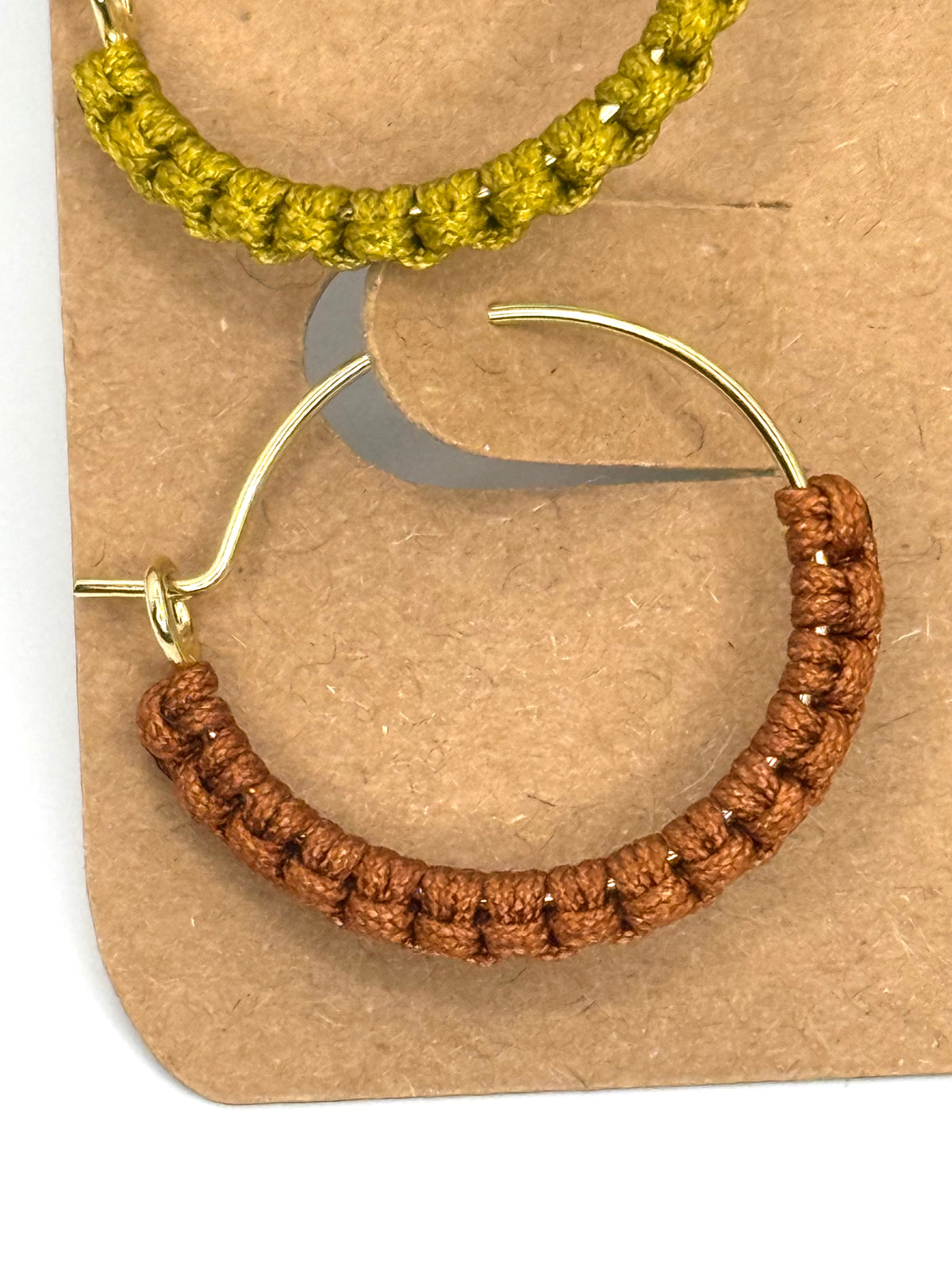 Autumn Harvest Mini Macrame-Style Hoops | 3-Pair Earring Set