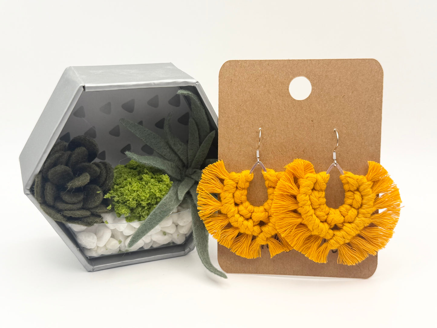 Marigold Macramé Fringe Earrings | Hand Knotted Boho Statement Earrings
