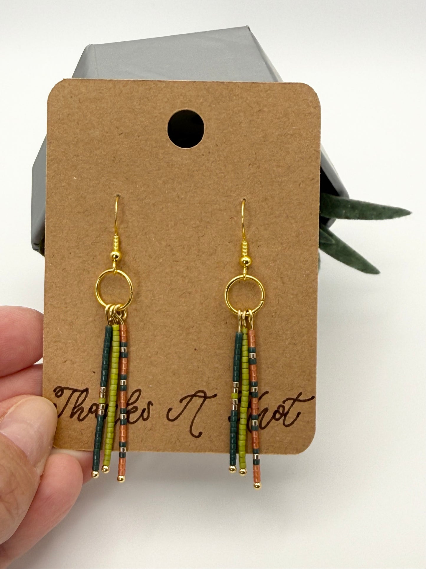 Hand-Beaded Fringe Earrings | Handmade Artisan Statement Jewelry