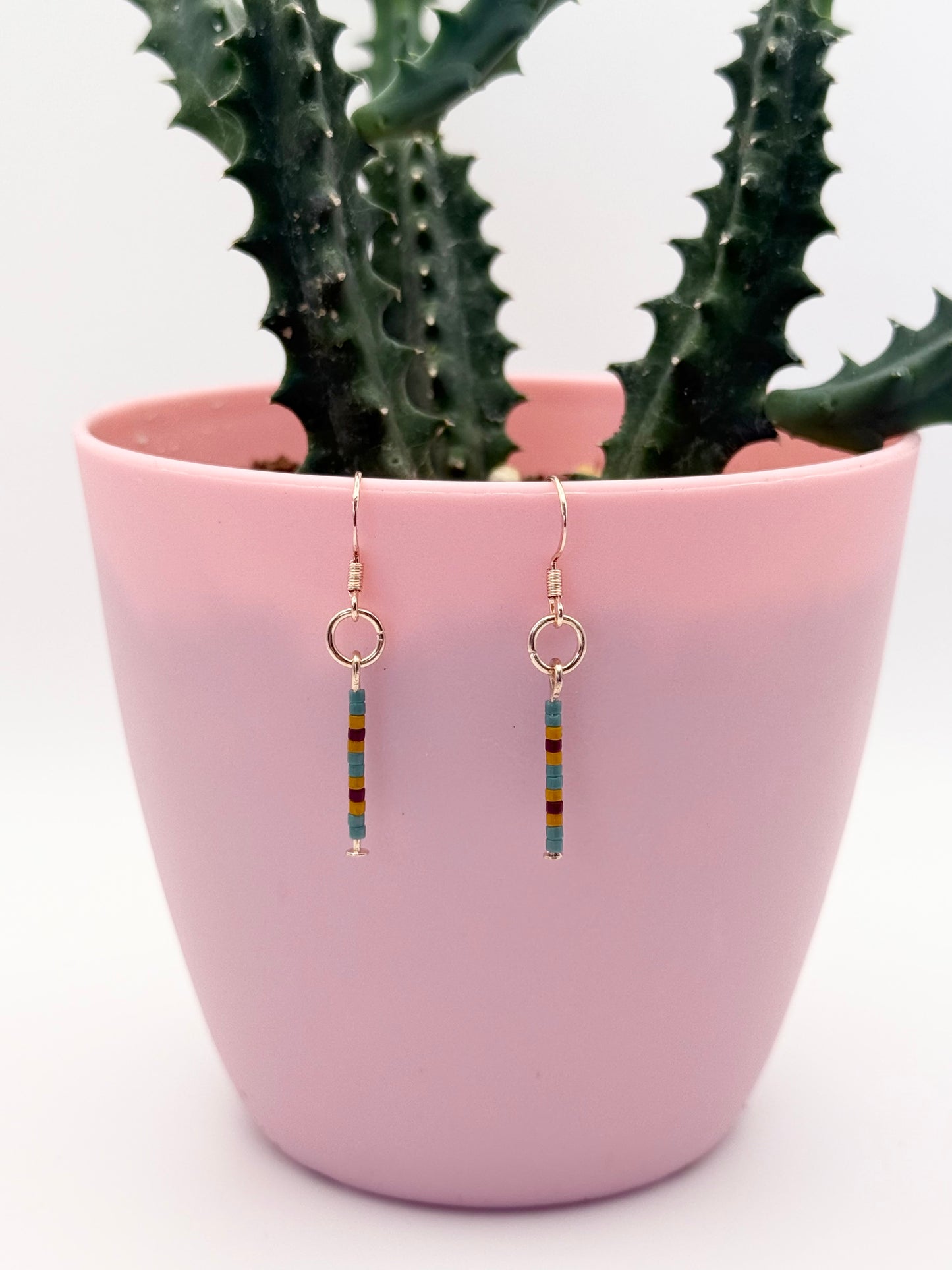Almost Perfect – Colorful Miyuki Beaded Drop Earrings