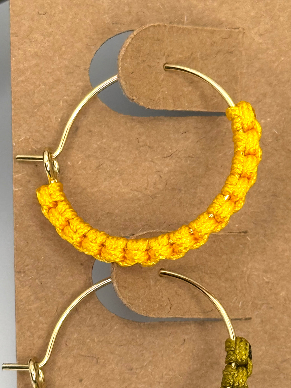 Autumn Harvest Mini Macrame-Style Hoops | 3-Pair Earring Set