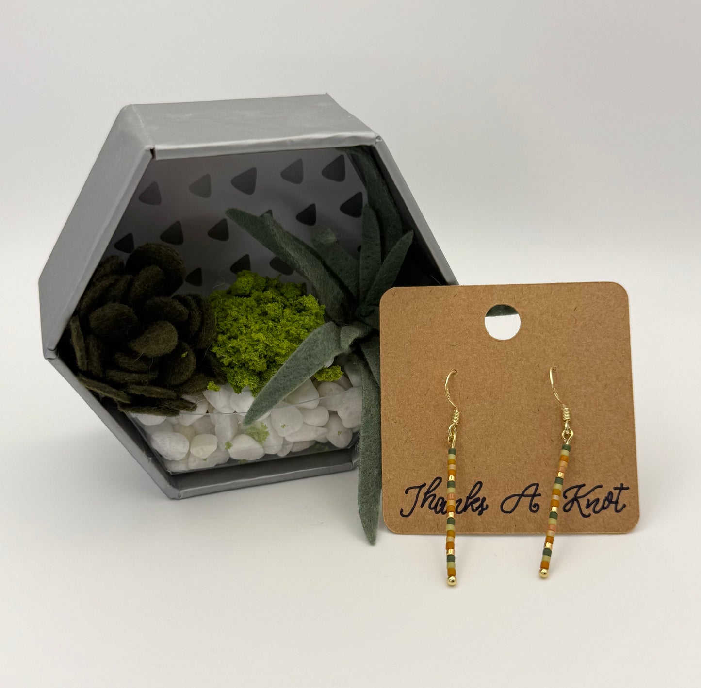Miyuki Beaded Bar Earrings | Minimalist Handmade Seed Bead Earrings