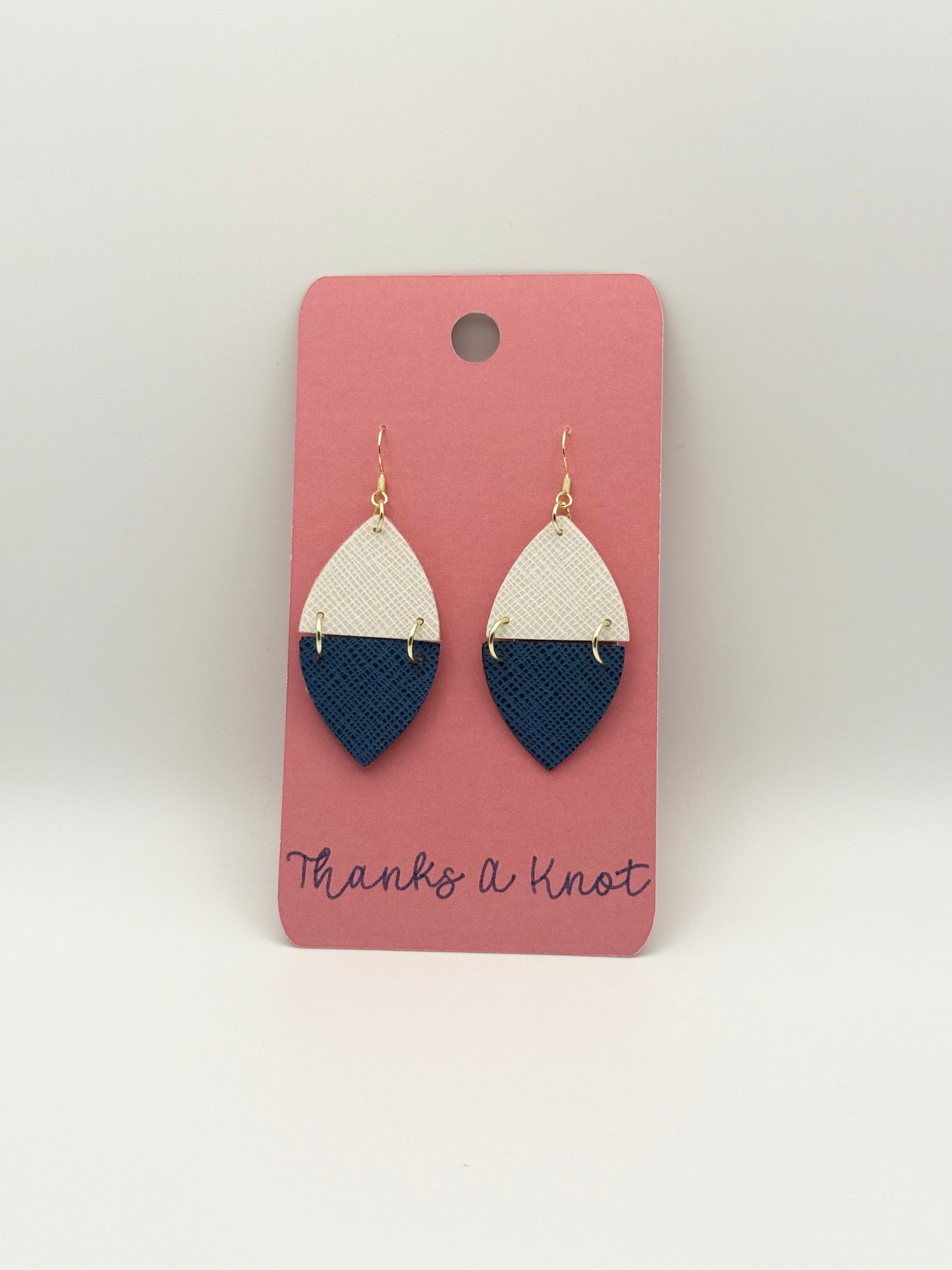 Faux leather dangle earrings