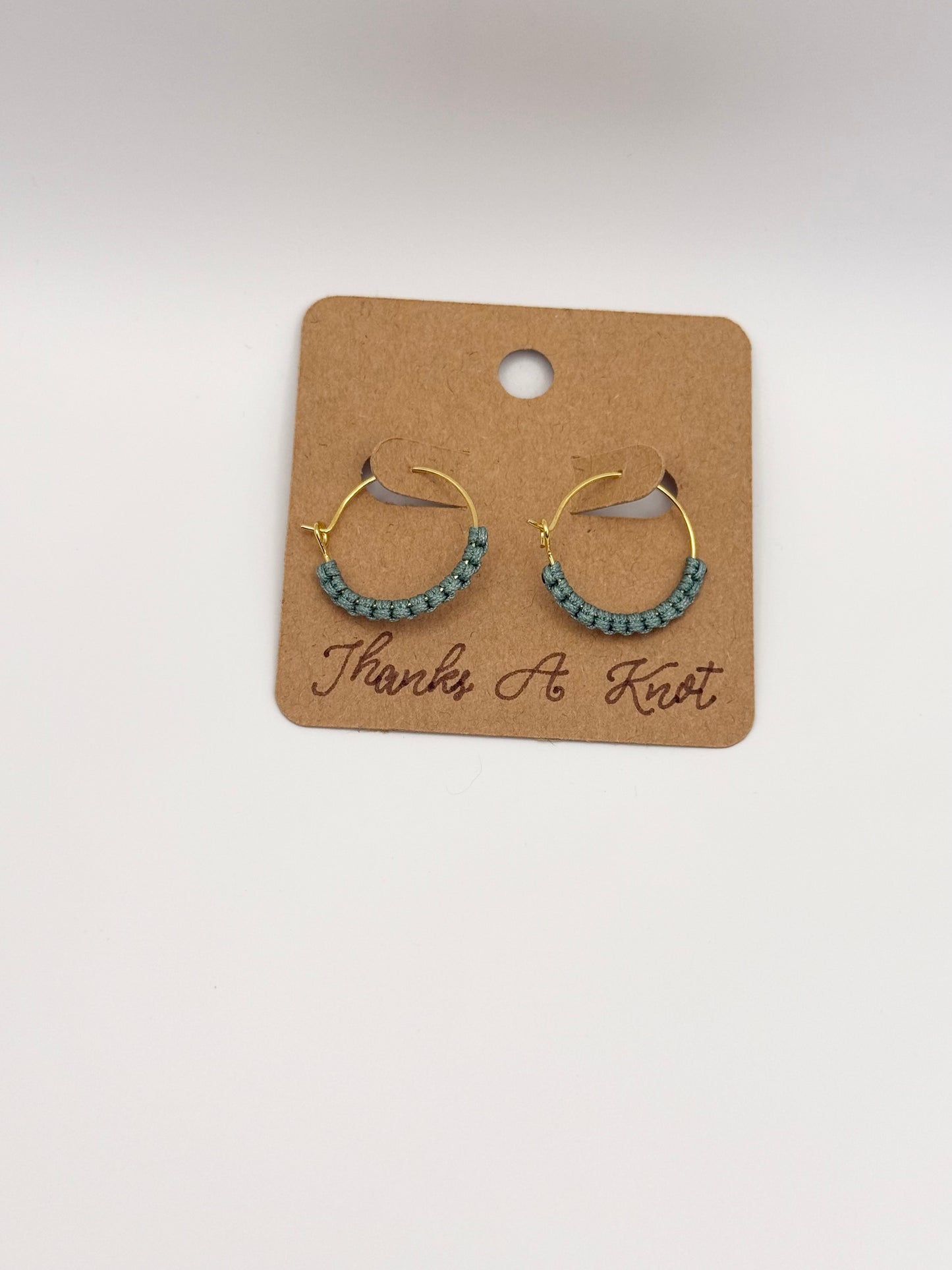 Mini Macramé Hoop Earrings | Handmade Everyday Hoop Earrings