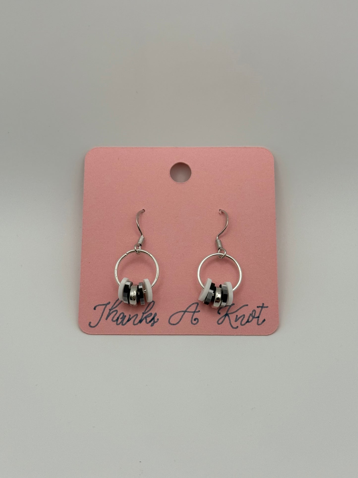 Delicate Heishi bead drop earrings