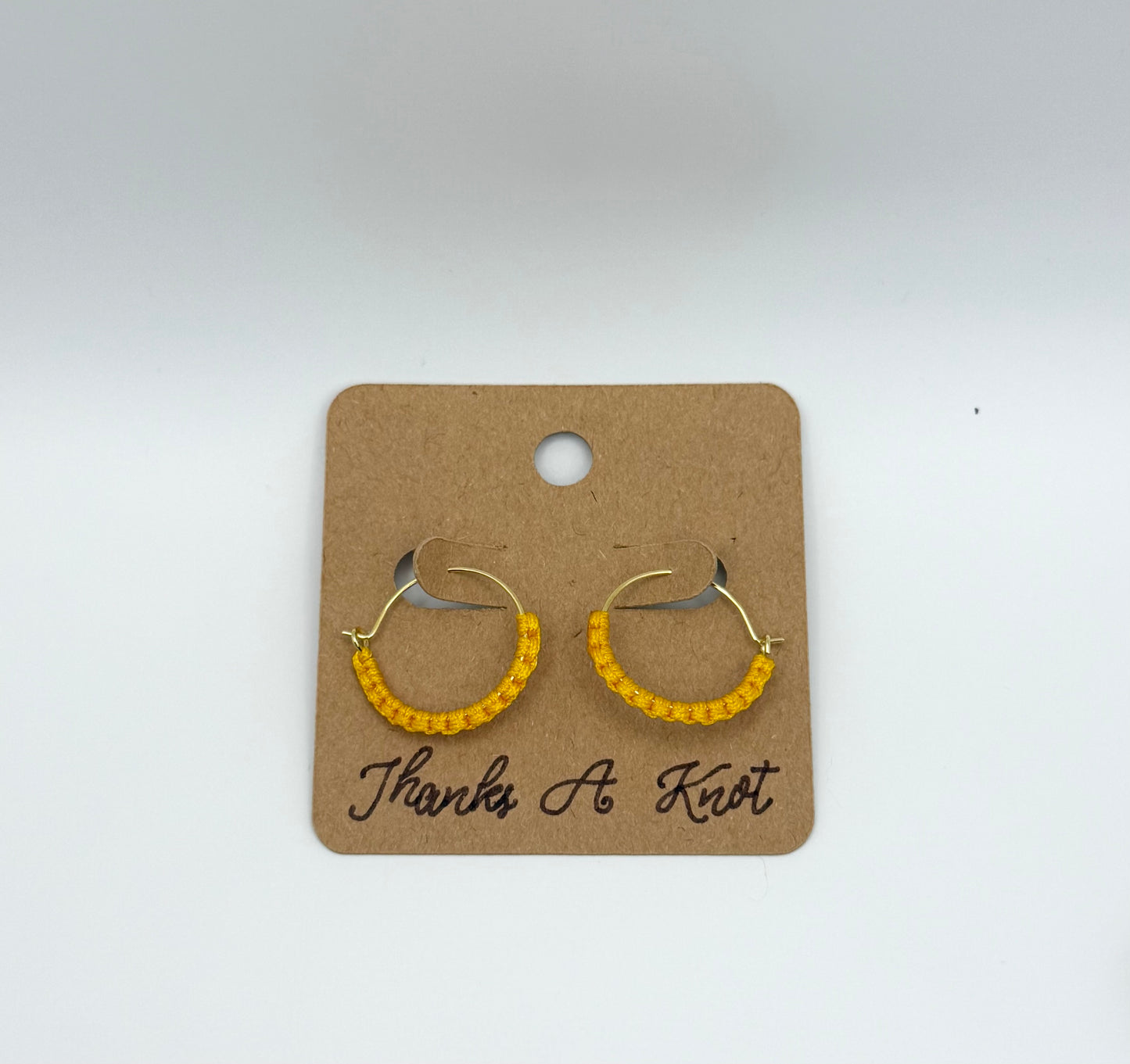 Mini Macramé Hoop Earrings | Handmade Everyday Hoop Earrings