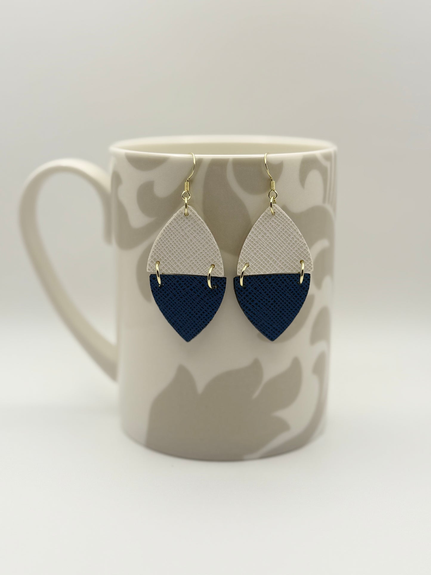 Faux leather dangle earrings