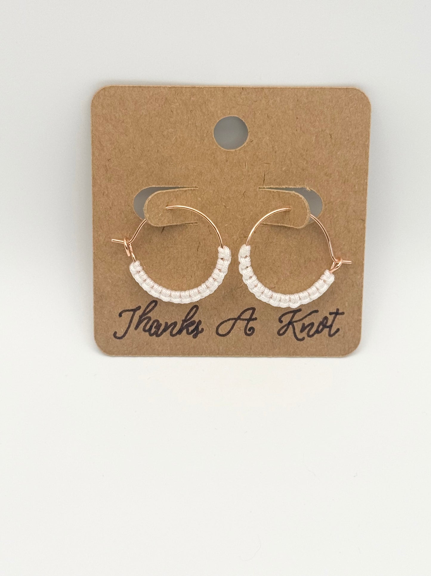 Mini Macramé Hoop Earrings | Handmade Everyday Hoop Earrings
