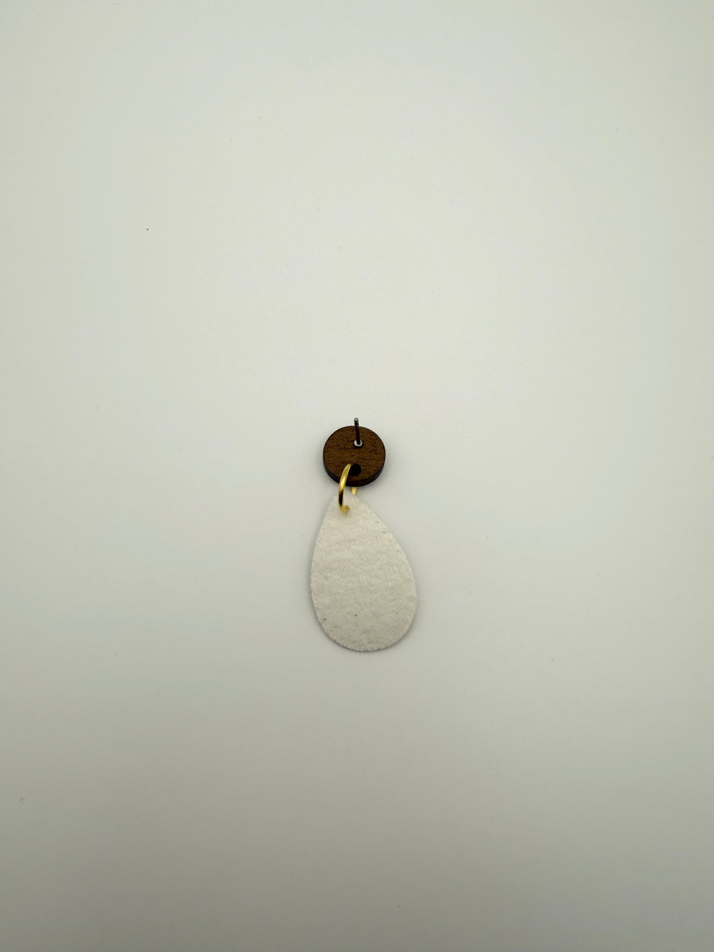 Faux leather stud dangle earrings