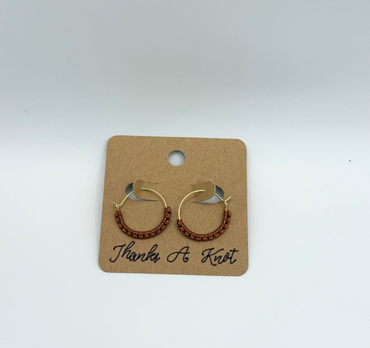 Mini Macramé Hoop Earrings | Handmade Everyday Hoop Earrings