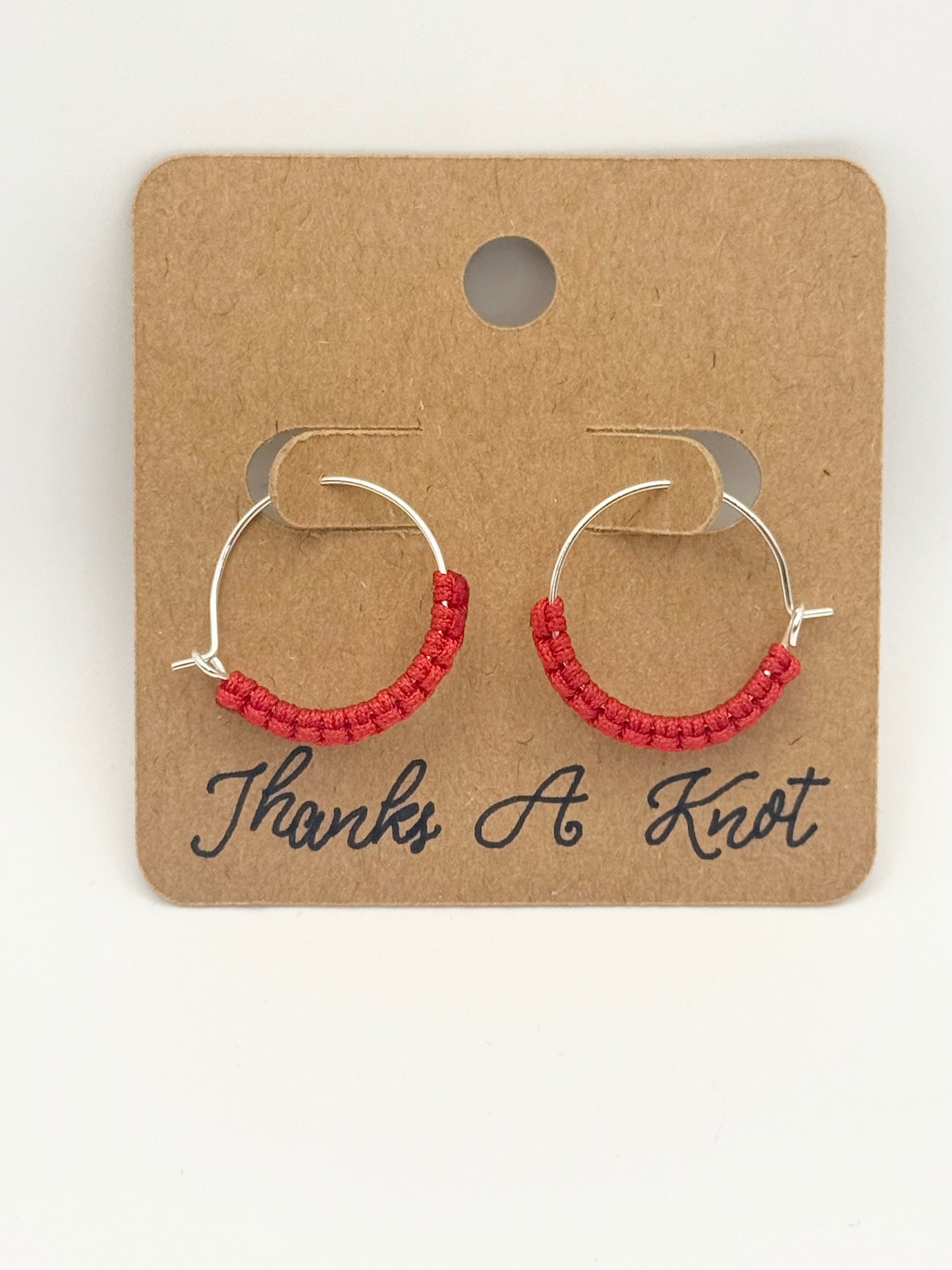 Mini Macramé Hoop Earrings | Handmade Everyday Hoop Earrings