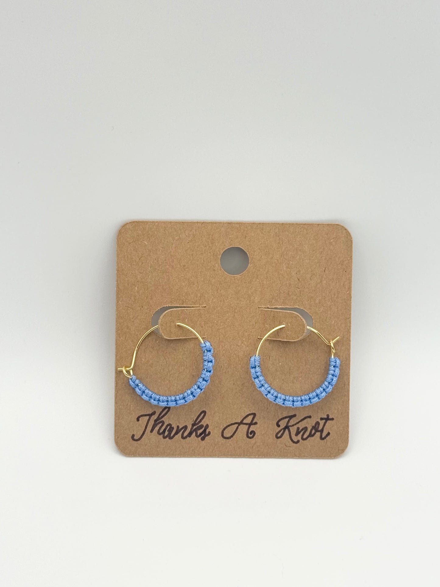 Mini Macramé Hoop Earrings | Handmade Everyday Hoop Earrings